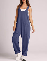 Jumpsuits For Women Casual Summer Dressy Sleeveless Overalls Long Loose Baggy Rompers