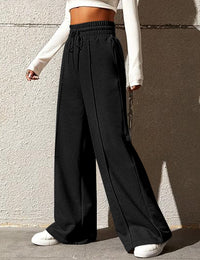 Women's Drawstring High Waisted Wide Leg Long Pants Casual Sweatpants