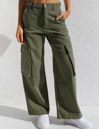 Women's Cargo Pants  High Waisted Wide Leg Jeans Streetwear with Pockets