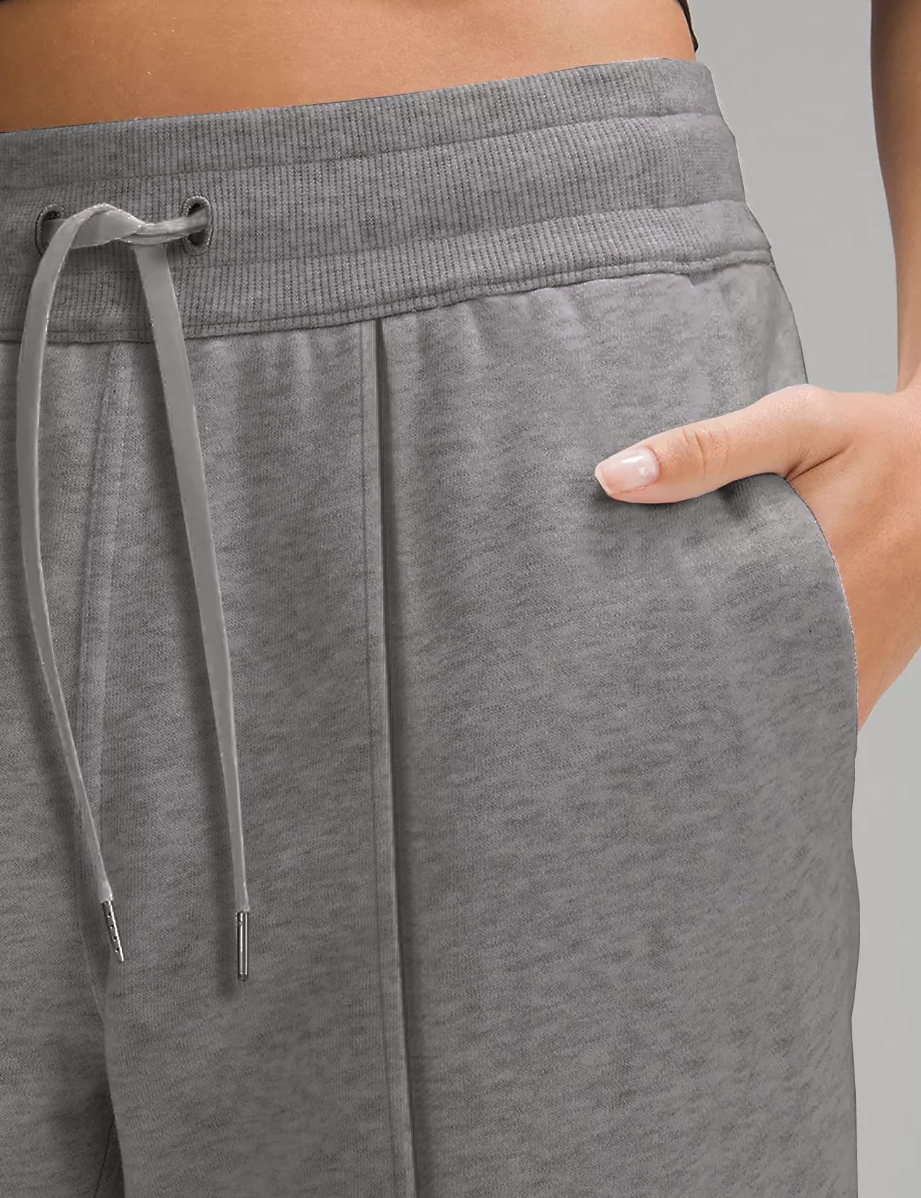 Wide Leg Sweatpants Women Baggy Casual Drawstring Ribbed Waisted Pants Lounge Pants