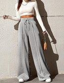 Women's Drawstring High Waisted Wide Leg Long Pants Casual Sweatpants