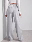 Wide Leg Sweatpants for Women Elastic High Waisted Drawstring Loose Pants with Pockets