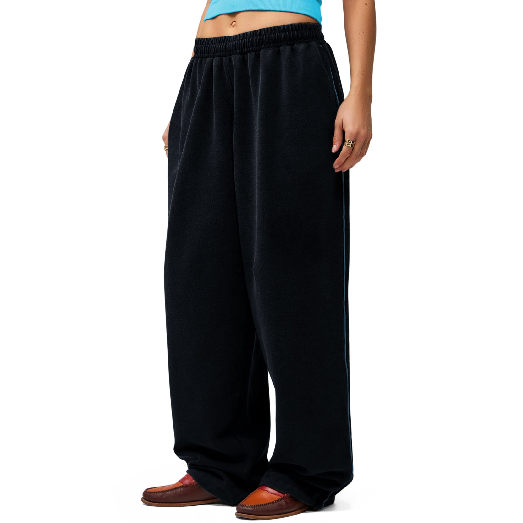 Women's Casual Baggy Sweat Pants  Drawstring Trousers with Pockets