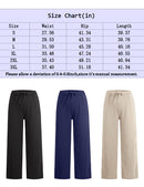 Women's Cotton Linen Pants Summer Casual Loose Drawstring Palazzo Pants