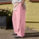 Women's Casual Baggy Sweat Pants  Drawstring Trousers with Pockets