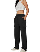 Women's Cargo Sweatpants Casual Baggy Fleece High Waisted Joggers Pants