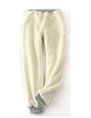 Women's Warm Sherpa Lined Sweatpants Drawstring Jogger Fleece Pants with Pockets