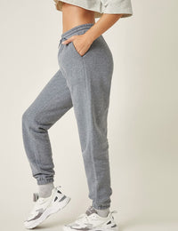 Women's Warm Sherpa Lined Sweatpants Drawstring Jogger Fleece Pants with Pockets