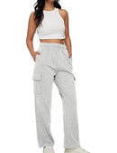 Women's Cargo Sweatpants Casual Baggy Fleece High Waisted Joggers Pants