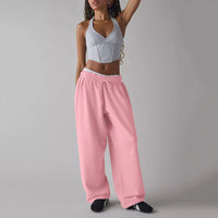 Women's Casual Baggy Sweat Pants  Drawstring Trousers with Pockets