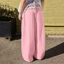Women's Casual Baggy Sweat Pants  Drawstring Trousers with Pockets