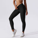 New Yoga Pants Women Back V Waist Hip Lifting Peach Pants High Waisted Sports Pants Gym Workout Pants