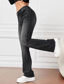 Women's High Waisted Jeans Flare Stretch Slims Classic Fit Bootcut Casual Denim Pants