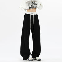 Women's Baggy Pants Wide Leg Drawstring Waist Loose Sweatpants with Pockets