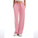 Women's Drawstring Elastic Low Waist Pants with Pockets
