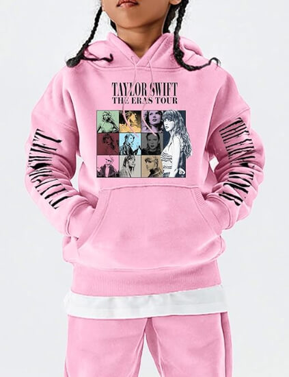 Girl's Hoodies Casual Taylor Sweatshirt Kids Boys Swifts Pullover Hooded Concert Outfits