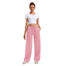 Women's Drawstring Elastic Low Waist Pants with Pockets