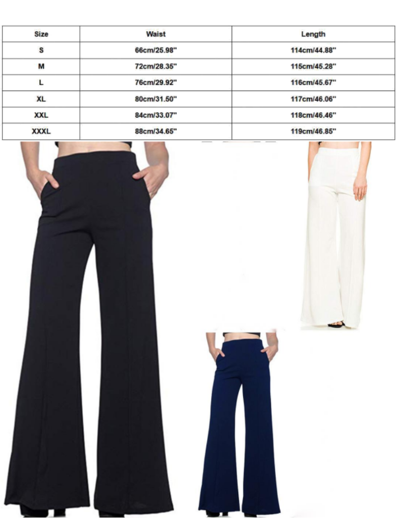 Women's Dress Pants Wide Leg Flare Pants Loose Casual Work Trousers