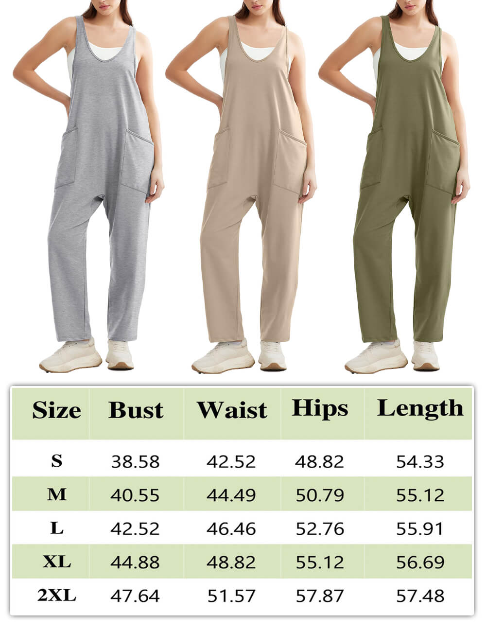 Jumpsuits For Women Casual Summer Dressy Sleeveless Overalls Long Loose Baggy Rompers