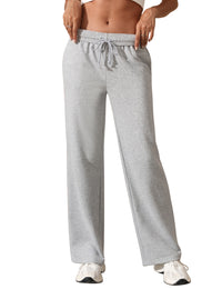 Women's Interior Drawstring Wide Leg Sweatpants