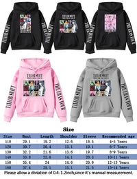 Girl's Hoodies Casual Taylor Sweatshirt Kids Boys Swifts Pullover Hooded Concert Outfits