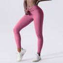 New Yoga Pants Women Back V Waist Hip Lifting Peach Pants High Waisted Sports Pants Gym Workout Pants