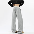 Women's Baggy Pants Wide Leg Drawstring Waist Loose Sweatpants with Pockets