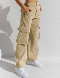 Women's Cargo Pants  High Waisted Wide Leg Jeans Streetwear with Pockets