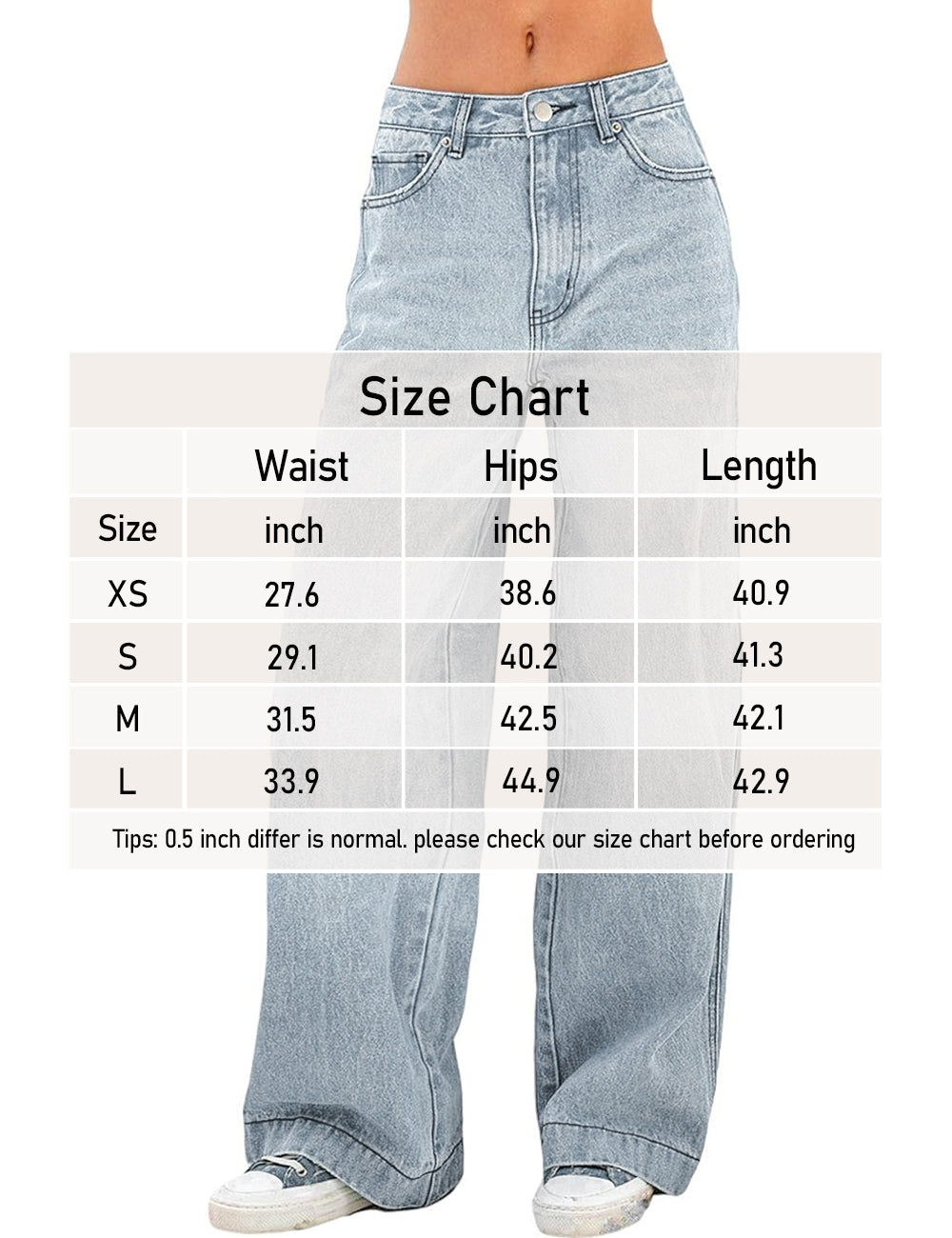 Women High Waisted Pants Wide Leg Jeans Casual Baggy Trousers Y2K Streetwear