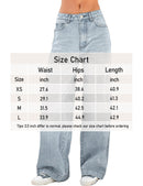 Women High Waisted Pants Wide Leg Jeans Casual Baggy Trousers Y2K Streetwear