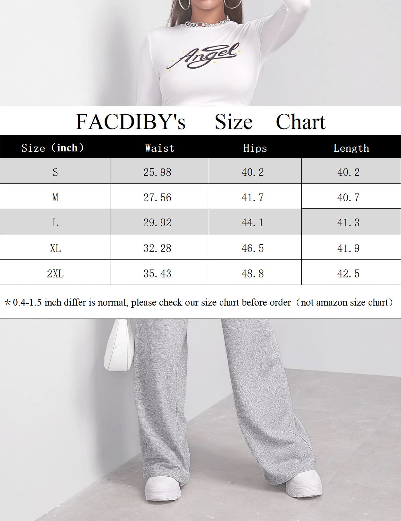 Wide Leg Sweatpants for Women Elastic High Waisted Drawstring Loose Pants with Pockets