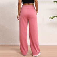 Women's Wide Leg Sweatpants Double Waisted Baggy Sweat Pants with Pockets