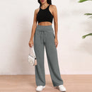 Women's Wide Leg Sweatpants Double Waisted Baggy Sweat Pants with Pockets