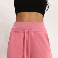 Women's Wide Leg Sweatpants Double Waisted Baggy Sweat Pants with Pockets