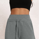 Women's Wide Leg Sweatpants Double Waisted Baggy Sweat Pants with Pockets
