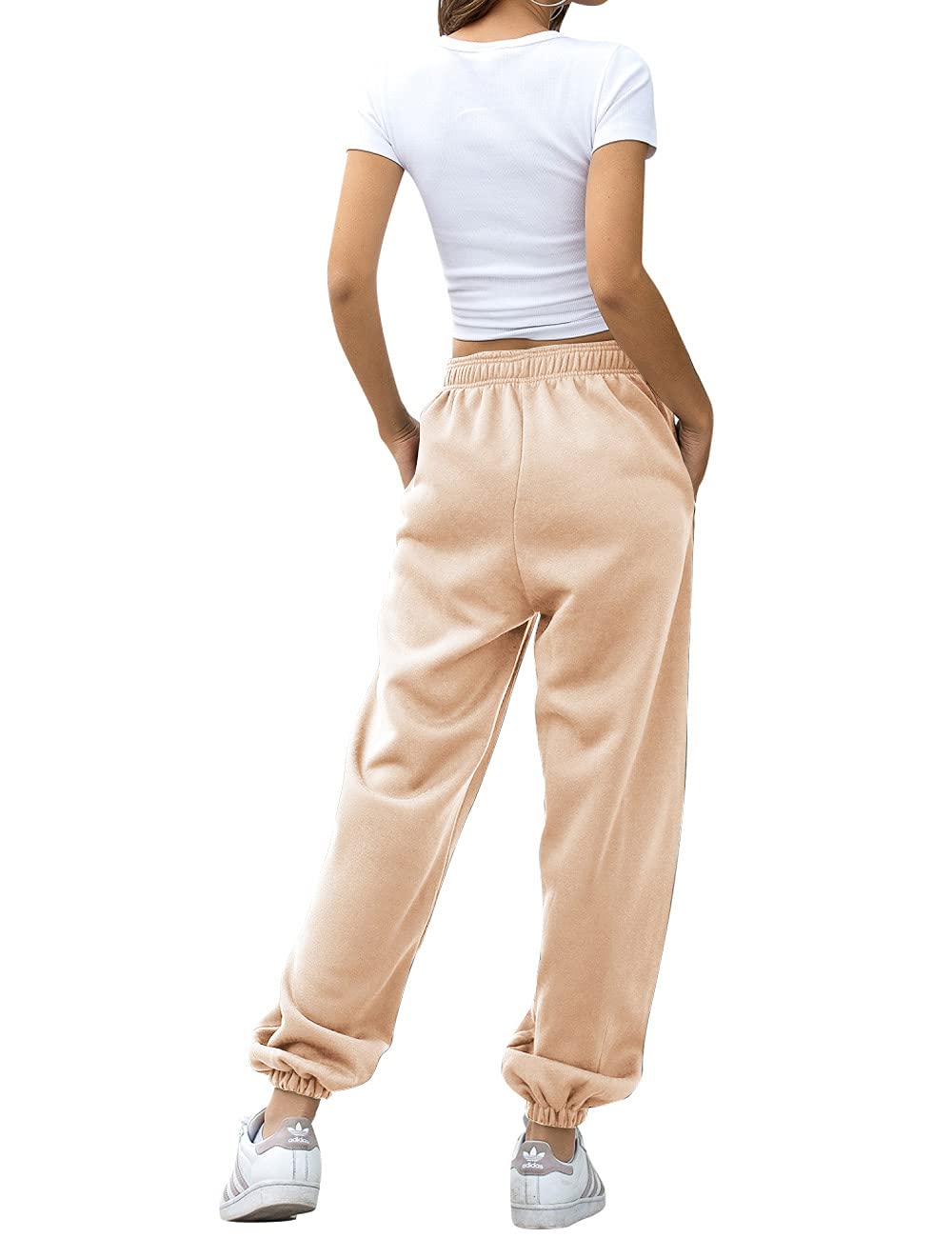 Women's Active High Waisted Sweatpants Workout Joggers Pants Baggy Lounge Bottoms