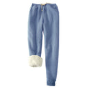 Sherpa Fleece Lined Sweatpants Solid Drawstring Pockets