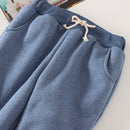 Sherpa Fleece Lined Sweatpants Solid Drawstring Pockets