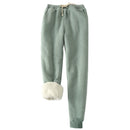 Sherpa Fleece Lined Sweatpants Solid Drawstring Pockets