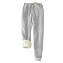 Sherpa Fleece Lined Sweatpants Solid Drawstring Pockets