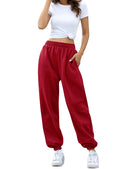 Women's Active High Waisted Sweatpants Workout Joggers Pants Baggy Lounge Bottoms