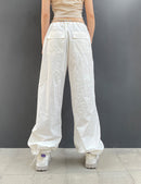 Baggy Pants for Women Drawstring Elastic Low Waist Cargo Pants Y2k Streetwear